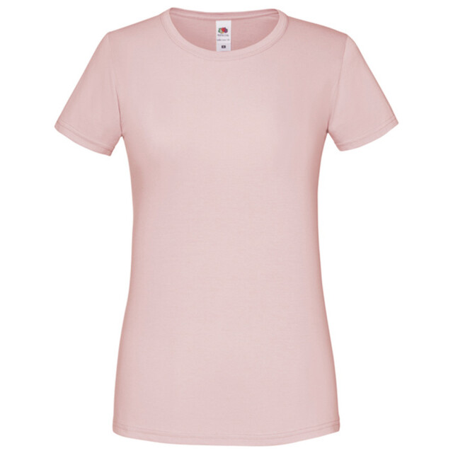 Fruit of the Loom Dames iconic combed cotton t-shirt UTLT5720_powderrose large