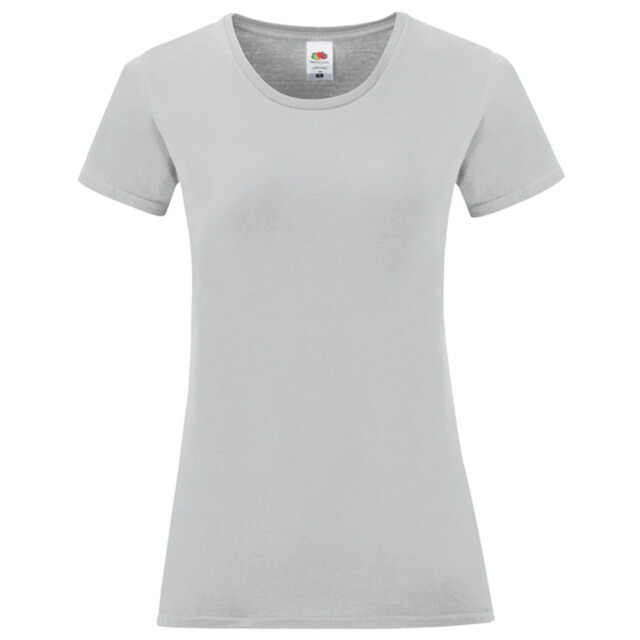 Fruit of the Loom Dames iconic combed cotton t-shirt UTLT5720_zincsolid large