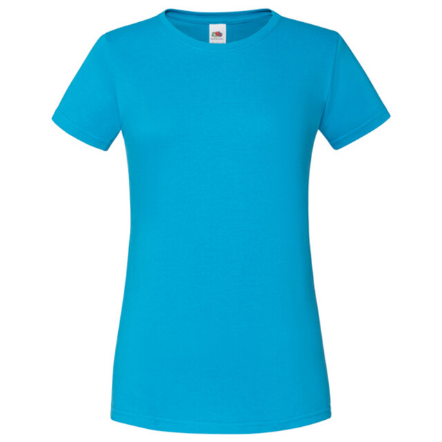 Fruit of the Loom Dames iconic combed cotton t-shirt UTLT5720_azureblue large