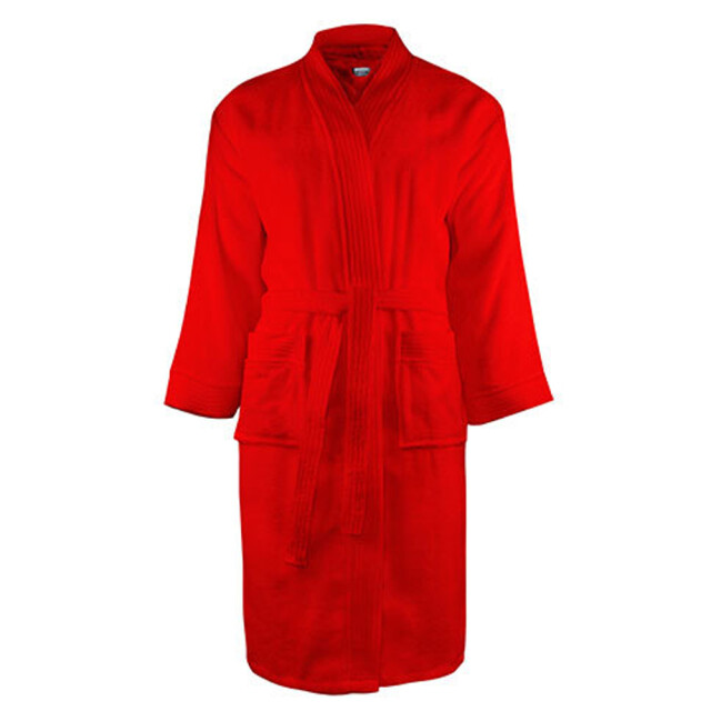 The One Towelling Klassieke badjas voor volwassenen UTLT4043_red large