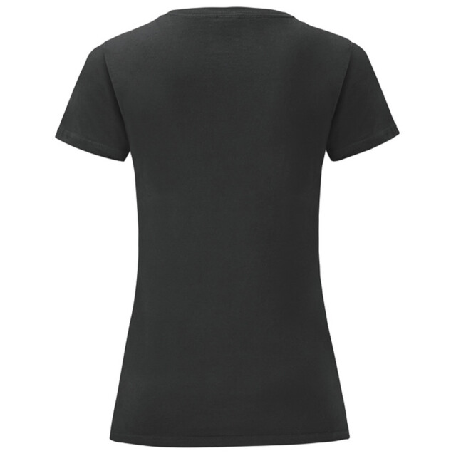 Fruit of the Loom Dames iconic combed cotton t-shirt UTLT5720_black large