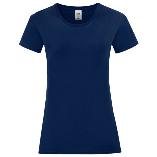Fruit of the Loom Dames iconic combed cotton t-shirt UTLT5720_navy large