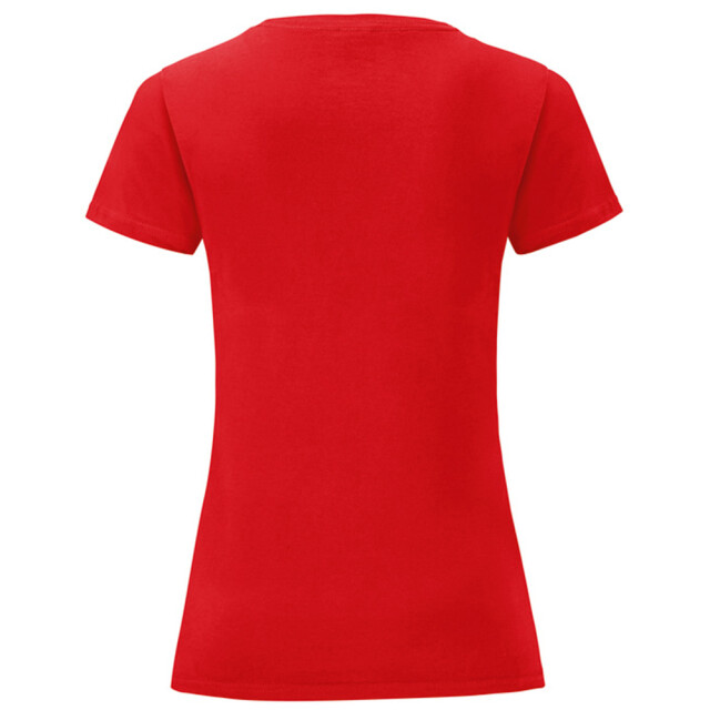 Fruit of the Loom Dames iconic combed cotton t-shirt UTLT5720_red large