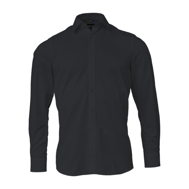 Marvelis Heren poplin slim overhemd met lange mouwen UTLT5767_black large