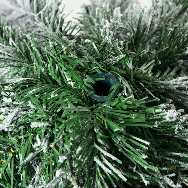 Homcom Kunstkerstboom smal met sneeuw 180 cm Ø74 cm 3274595 large