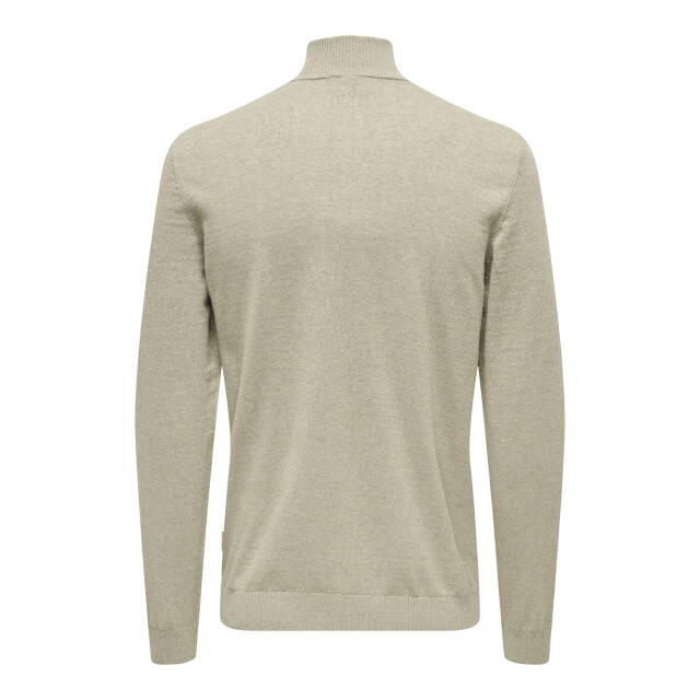 Only & Sons Onsloui reg 12 mel half zip knit no 22030094 large