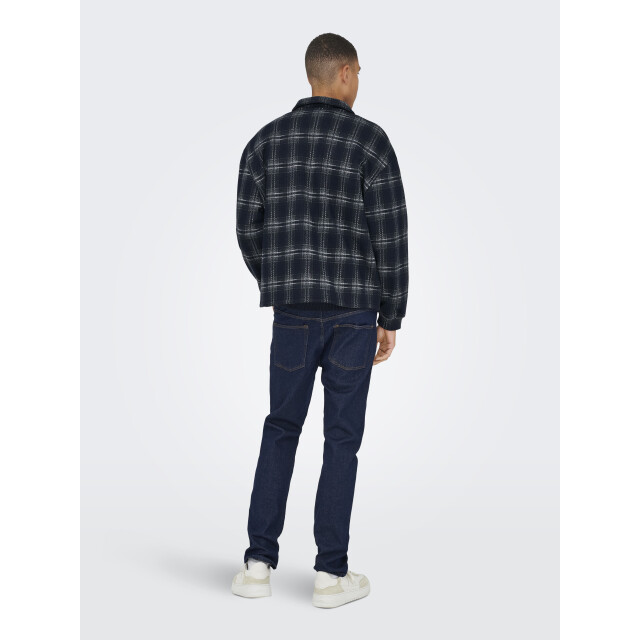 Only & Sons Onshendon loose ls zip overshirt sw 22035826 large