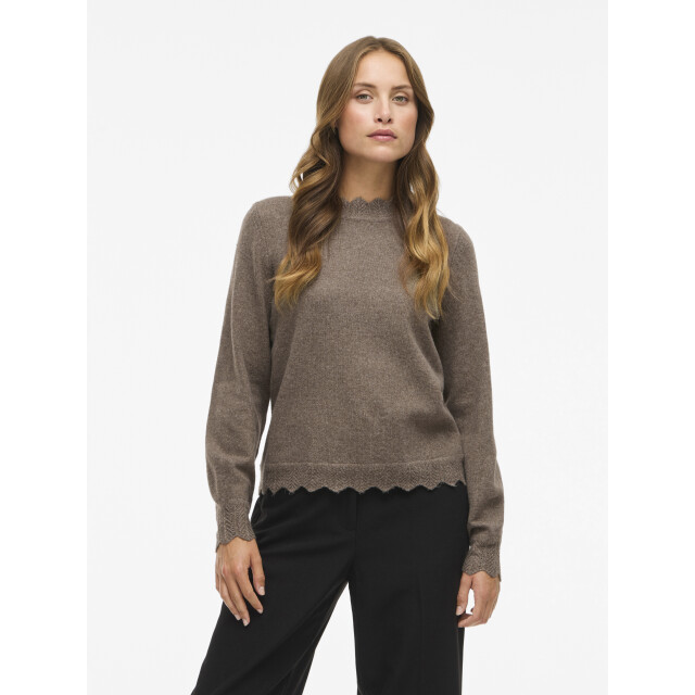 Vila Vinikolina o-neck l/s knit top no 14106419 large