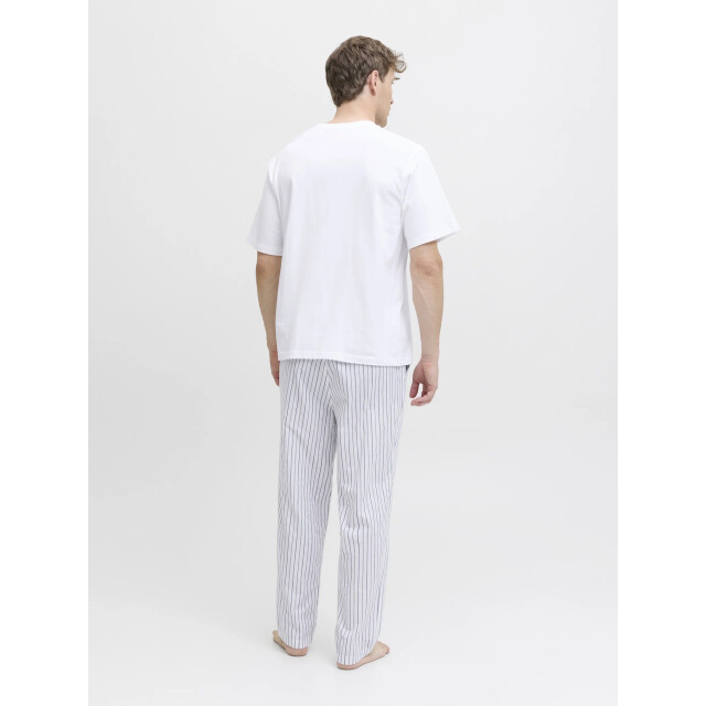 Jack & Jones Heren pyjama set lange pyjamabroek jacflorence gestreept 12282813-Bright White large