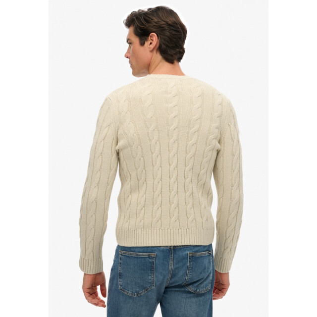 Superdry Jacob cable trui ecru 5219.03.0002 large