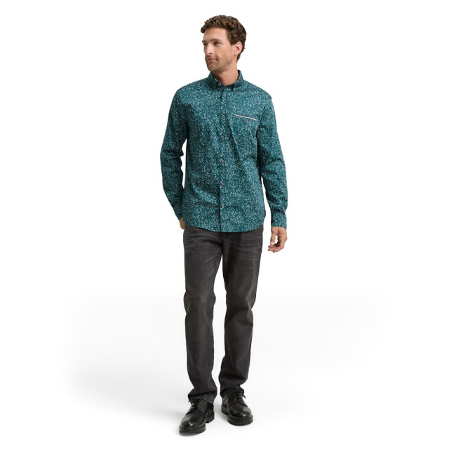 Tom Tailor Coulrful printed stretch shirt dessin 5309.29.0008 large