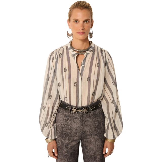 Maison Hotel Perla blouse ivory paisley Perla blouse large