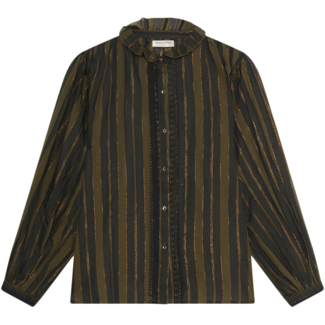 Maison Hotel Anika blouse khaki stripes Anika blouse large