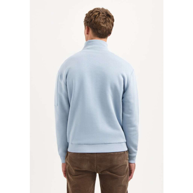 No Excess Sweater half zip brushed dusty blue 29130851-138 large