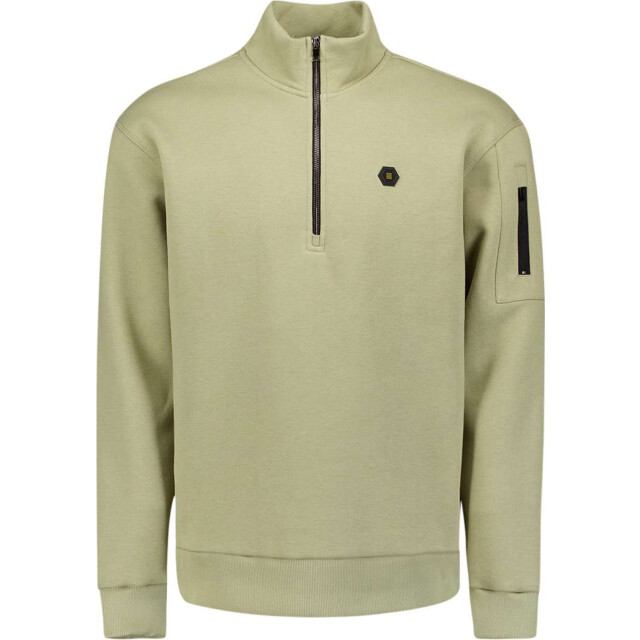 No Excess Sweater half zip brushed light moss 29130851-197 large