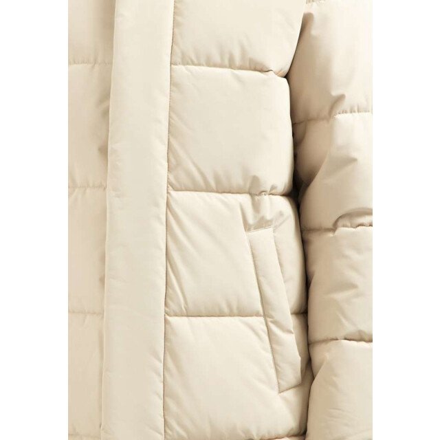 No Excess Jacket long parka hood padded cream 29630921-016 large