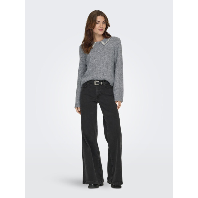 Jacqueline de Yong april life l/s pearl collar pull 15351838 medium grey melange 06712.941.0107 large