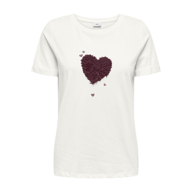 Jacqueline de Yong kitty s/s print top jrs 15318845 maroon banner hearts 06011.649.0172 large
