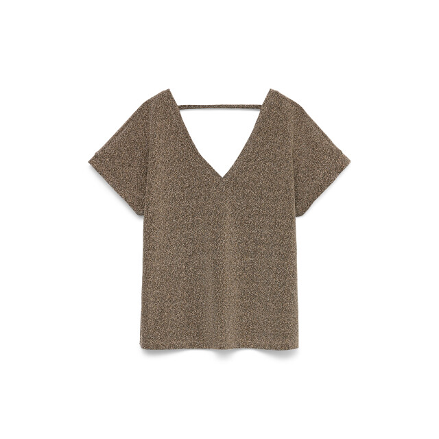 Vero Moda vmhoxanne s/s v-neck top jrs btq 10338179 gold colour 06011.490.0004 large