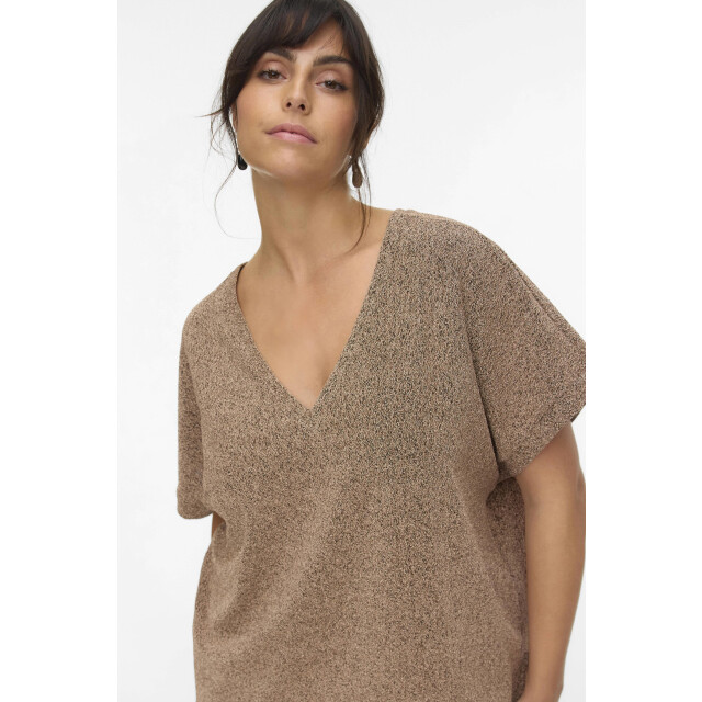 Vero Moda vmhoxanne s/s v-neck top jrs btq 10338179 gold colour 06011.490.0004 large