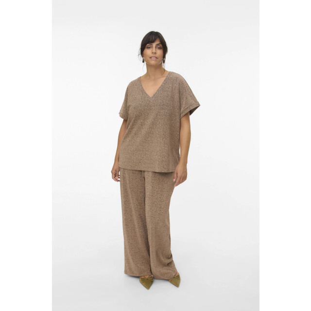 Vero Moda vmhoxanne s/s v-neck top jrs btq 10338179 gold colour 06011.490.0004 large