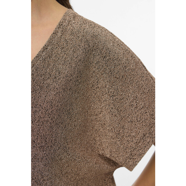 Vero Moda vmhoxanne s/s v-neck top jrs btq 10338179 gold colour 06011.490.0004 large