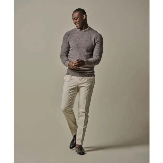 Profuomo Ppwj30037c h1 taupe heren trui profu H1/PPWJ30037B large