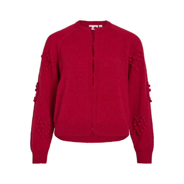 Vila vimerit l/s o-neck bubble knit card 14112273 jester red 06741.640.0007 large