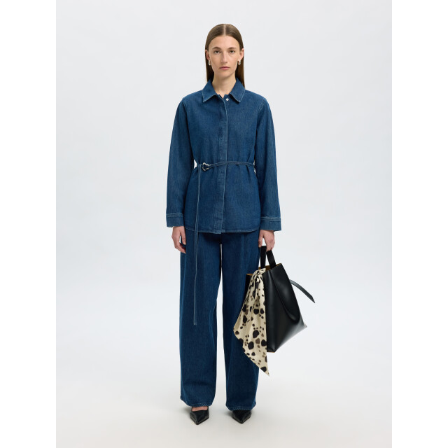 Selected Femme slfrelaxed selma-noa ls denim shirt 16098758 medium blue denim 06615.265.0126 large