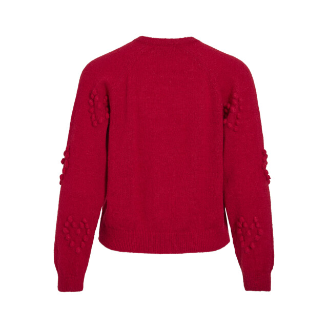 Vila vimerit l/s o-neck bubble knit card 14112273 jester red 06741.640.0007 large