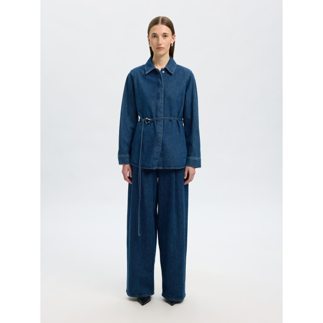 Selected Femme slfrelaxed selma-noa ls denim shirt 16098758 medium blue denim 06615.265.0126 large