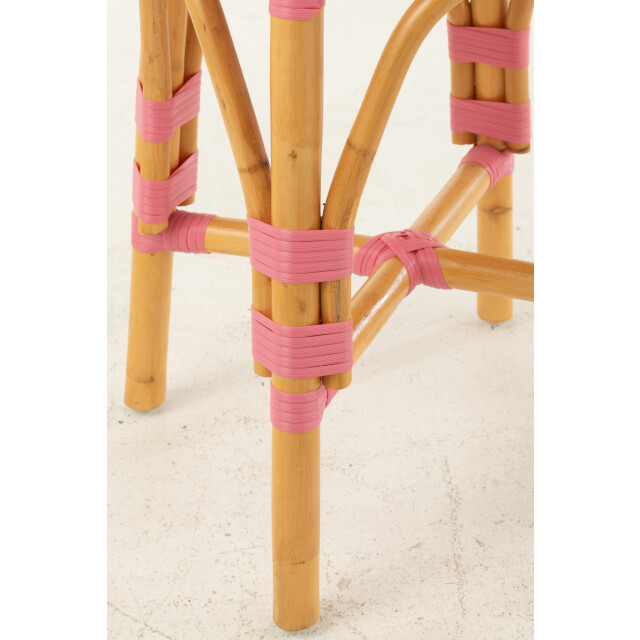 J-Line Stool rattan pink/white small 51115 large