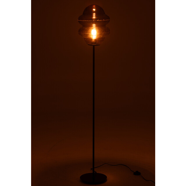 J-Line Floor lamp honey spoon glass brown 48794 large