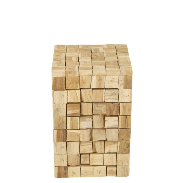 J-Line Sidetable/stool pieces teak wood natural small 21118 large
