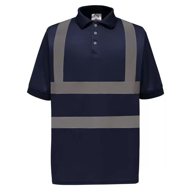 Yoko Heren band & brace hi-vis poloshirt UTLT5860_navy large