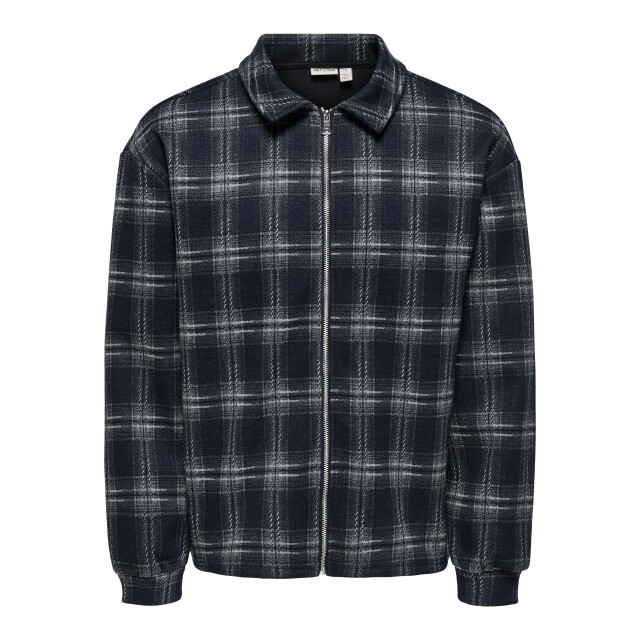 Only & Sons Onshendon loose ls zip overshirt sw 22035826 large