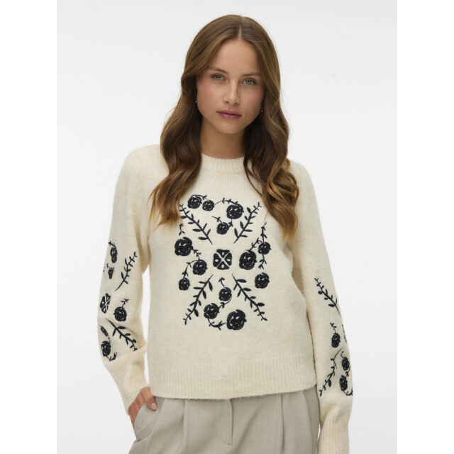 Vero Moda Vmjuta ls o-neck embrodery pullover 10334853 large
