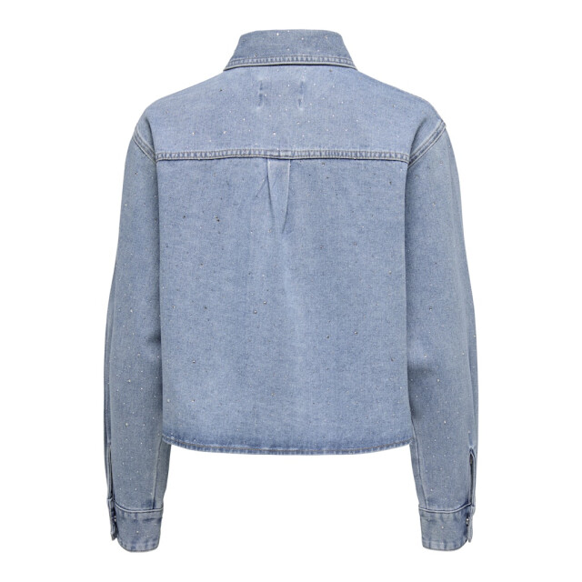 Only Onlmaggiemay ls rhinest dnm shirt blue denim 4300.35.0005 large