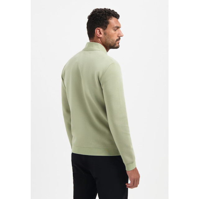 No Excess Sweater full zipper pique bomber olijf 5239.22.0015 large