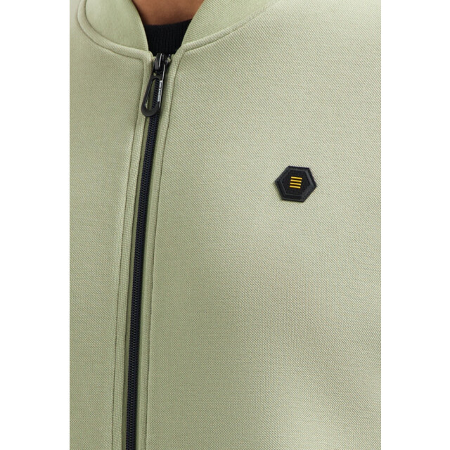 No Excess Sweater full zipper pique bomber olijf 5239.22.0015 large