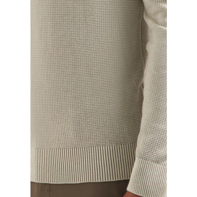 No Excess Pullover half zip plated structure knit zand 5219.04.0033 large