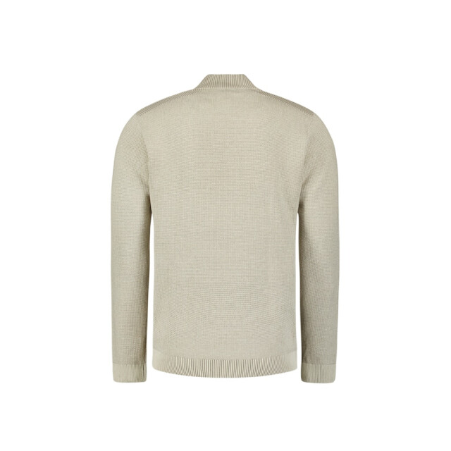 No Excess Pullover half zip plated structure knit zand 5219.04.0033 large