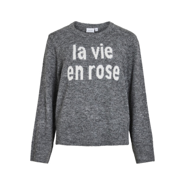 Vila Vimelie o-neck ls detail knit topr melee 4219.87.0046 large