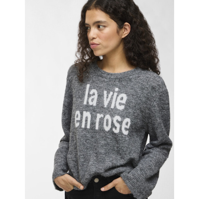 Vila Vimelie o-neck ls detail knit topr melee 4219.87.0046 large