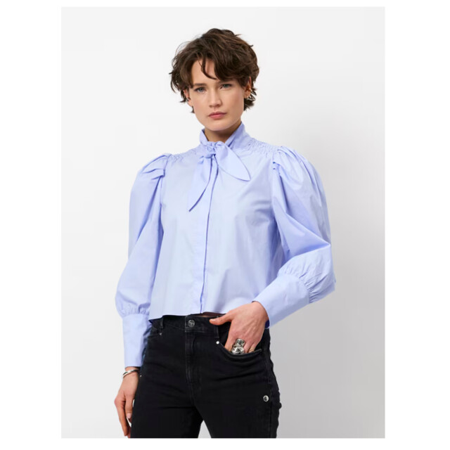 Dante 6 D6 casson smocked blouse D6 Casson Smocked Blouse/4235 Blue Mist large