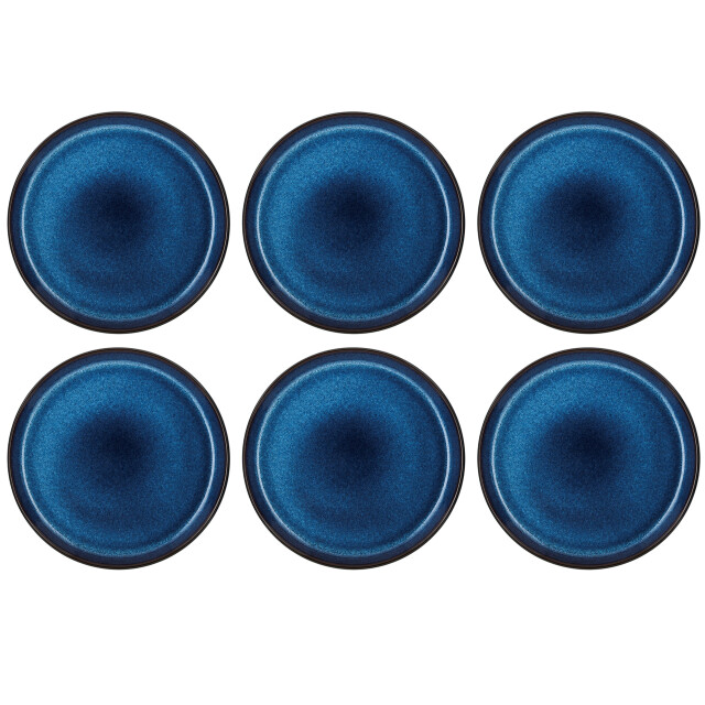 Bitz ® gastro 6 stuks aardewerk ontbijtborden 21 cm /zwart 821258 3047830 large