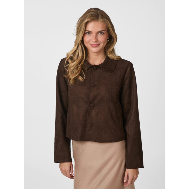 Neo Noir nilo faux suede jacket 165954 676 dark brown 06111.870.0004 large