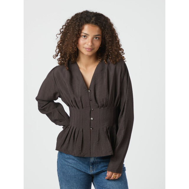Neo Noir alsie blouse 166655 676 dark brown 06615.870.0003 large
