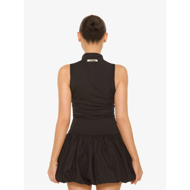 LA Sisters Dames jurk mini bubble 1798-BLACK large