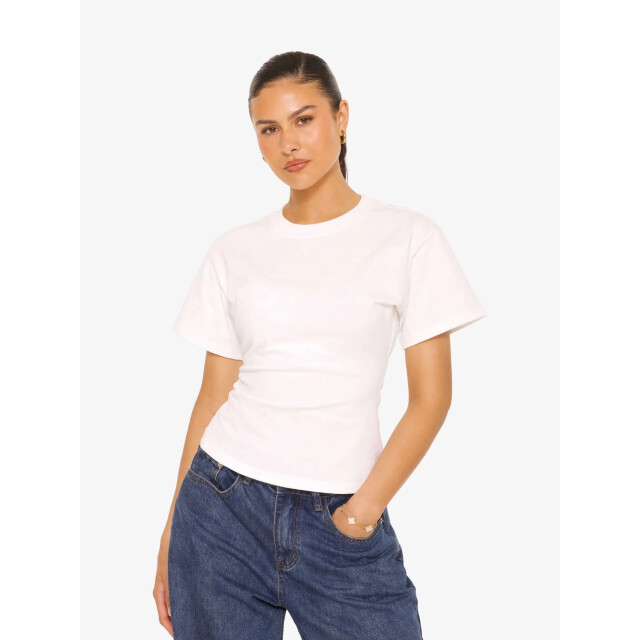 LA Sisters Dames t-shirt oversized waist 1813-WHITE large